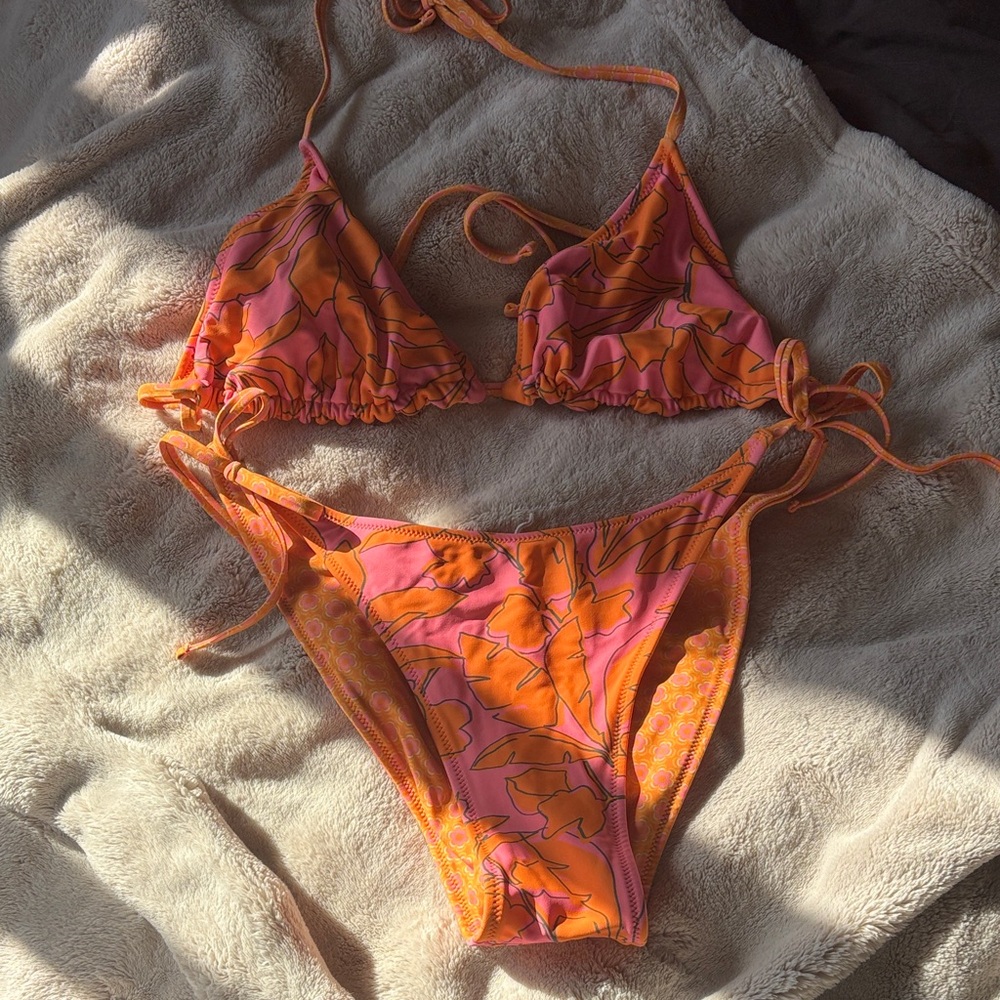 Target Pink and Orange Bikini Set